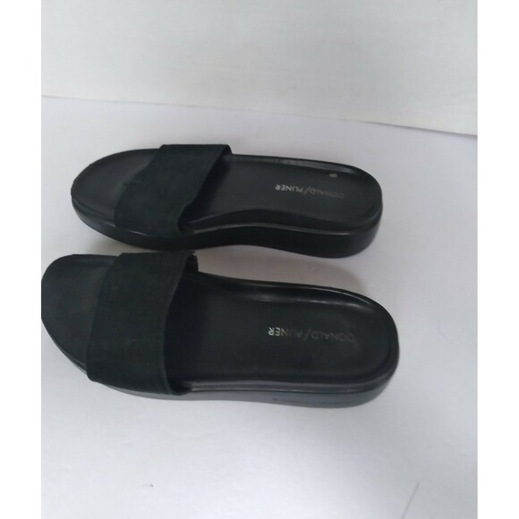 Black Platform Slide‎ Sandals Chunky Sole Comfort Summer Beach Casual Slip-On - Picture 7 of 8